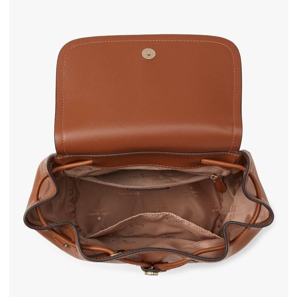 New Kate Spade Rosie Medium Flap Backpack Warm Gingerbread - Picture 5 of 5